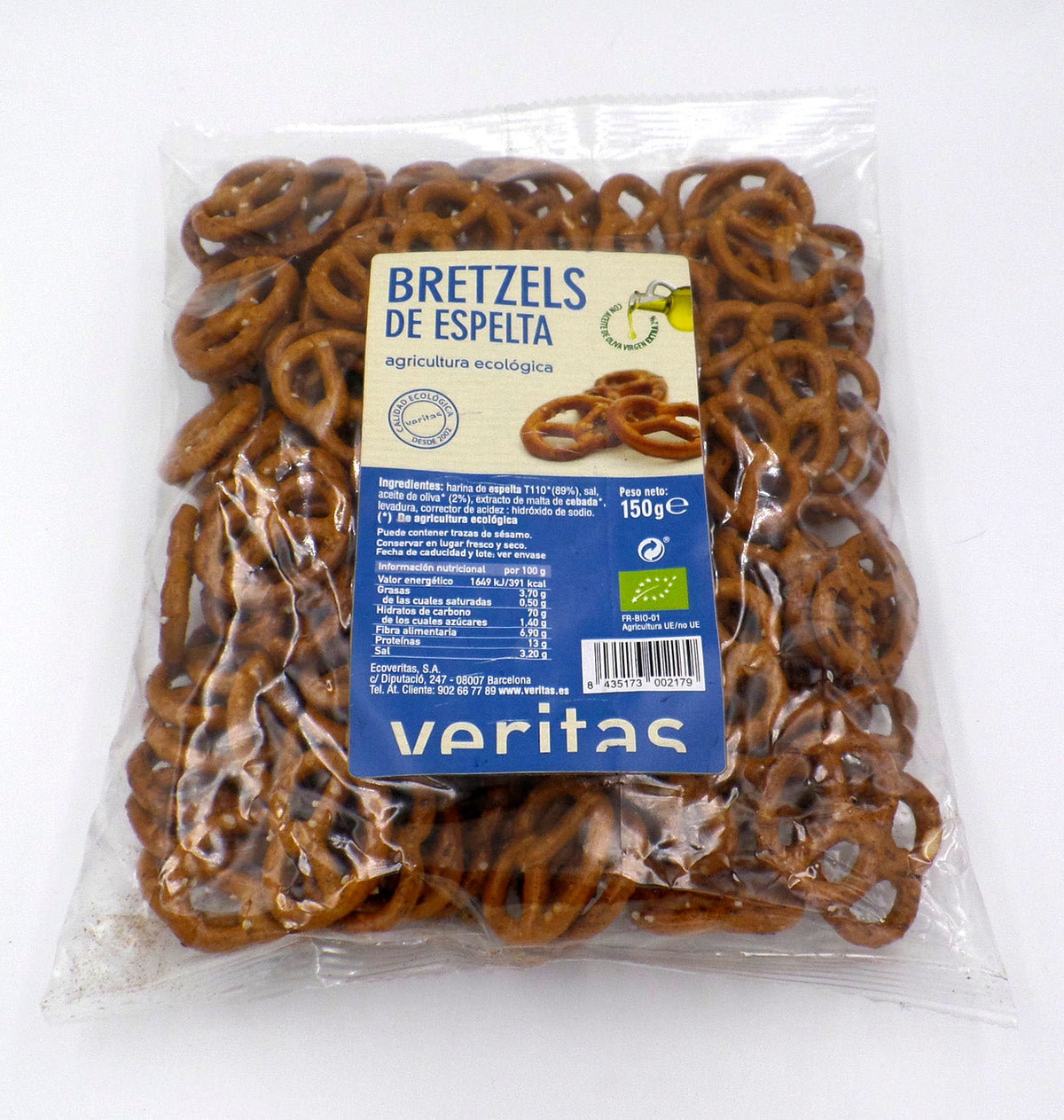 BRETZELS D'ESPELTA VERITAS 150g.