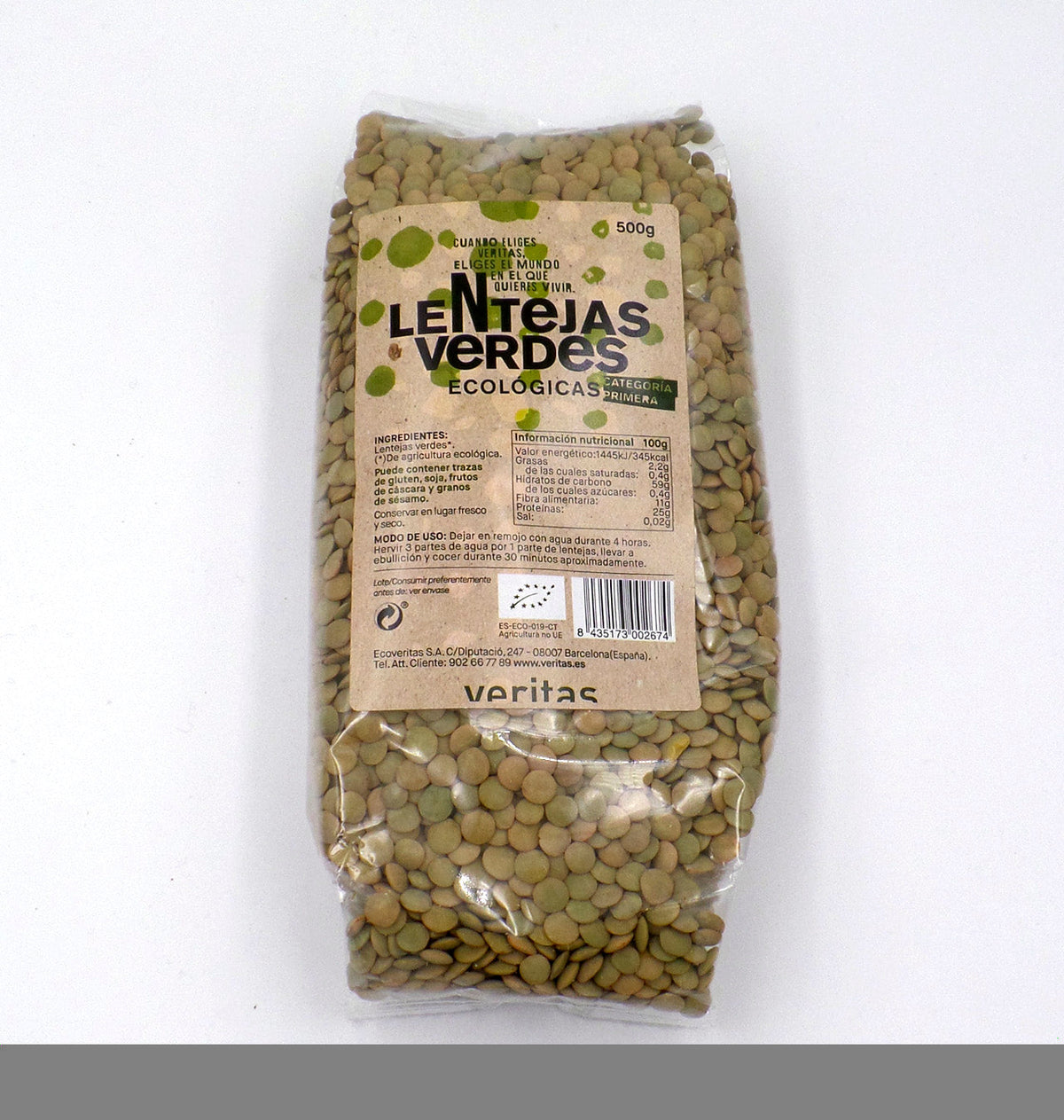LLENTIES VERDS VERITAS 500g.