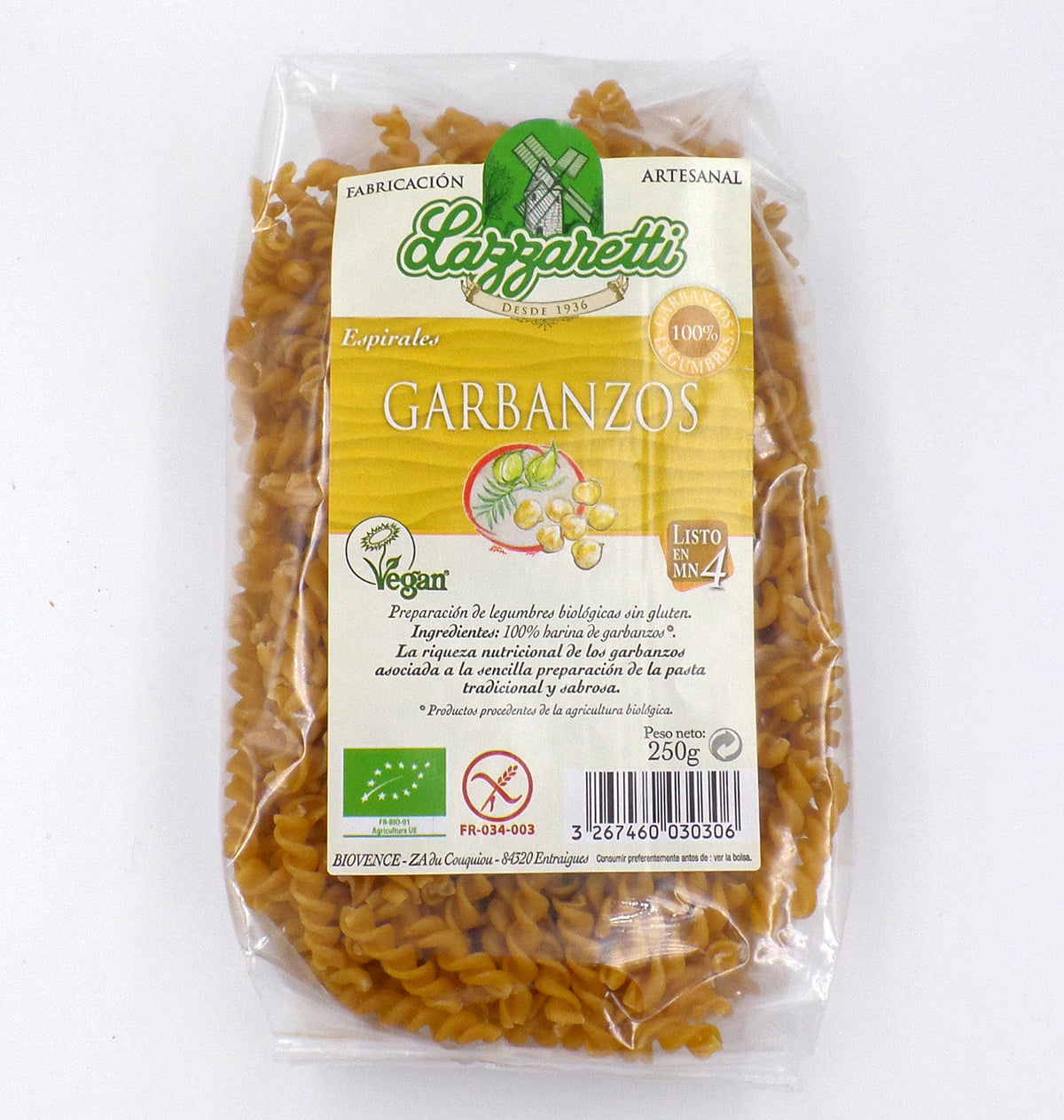 ESPIRALS CIGRONS LAZZARETI 250G.