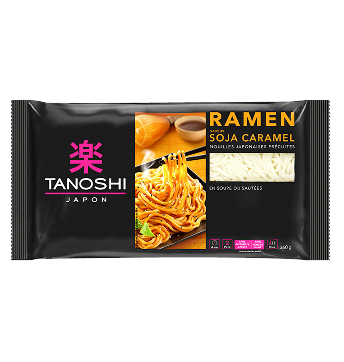 RAMEN TANOSHI SOJA/CARAMEL 360g