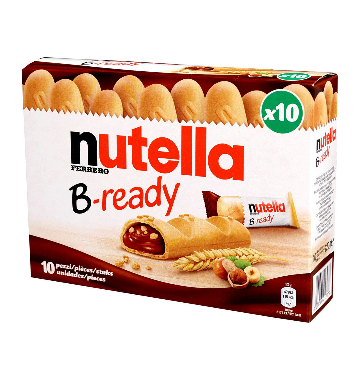 NUTELLA BREADY x10 220g