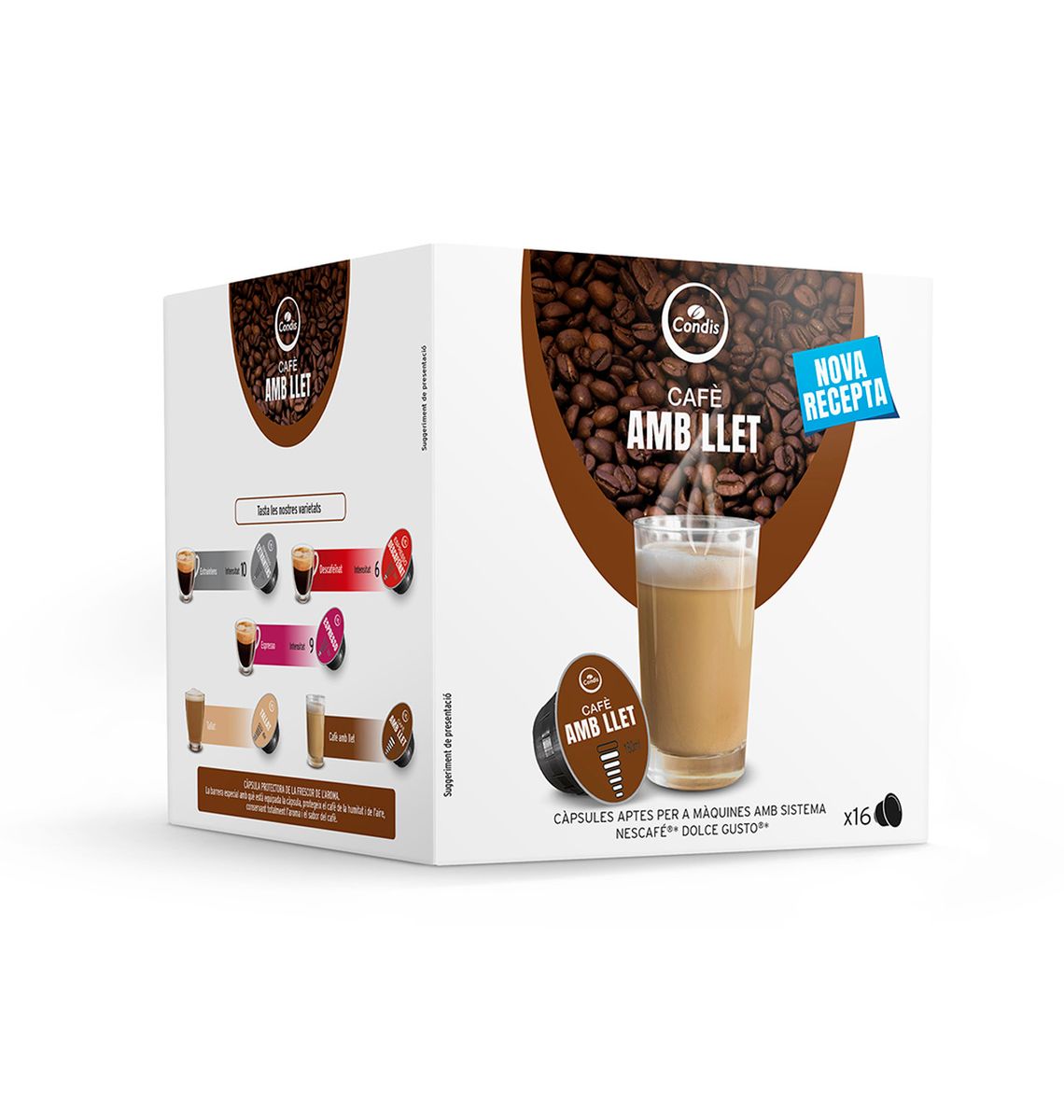 CAFE CONDIS DG AMB LLET x16