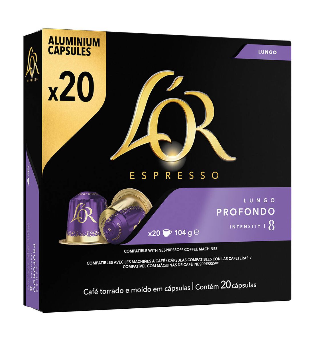 CAFE L'OR LUNGO PROFUNDO x20