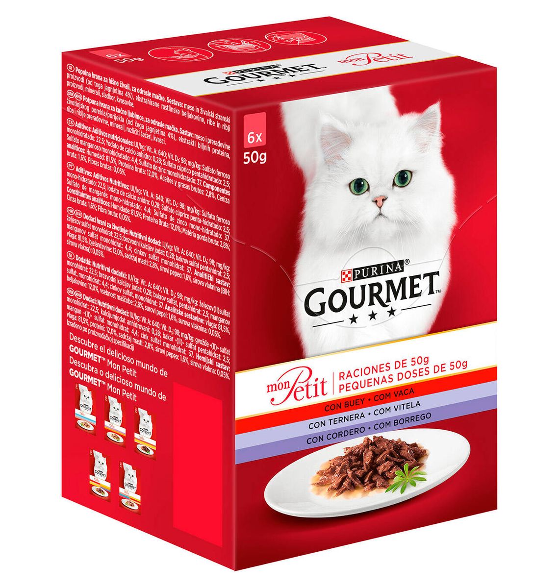 MENJ GAT GOURMT PETIT 6x 50g