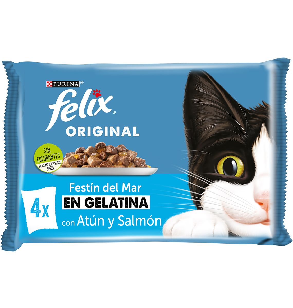 MENJ GAT FELIX PEIX GEL 4x 85g