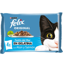 MENJ GAT FELIX PEIX GEL 4x 85g