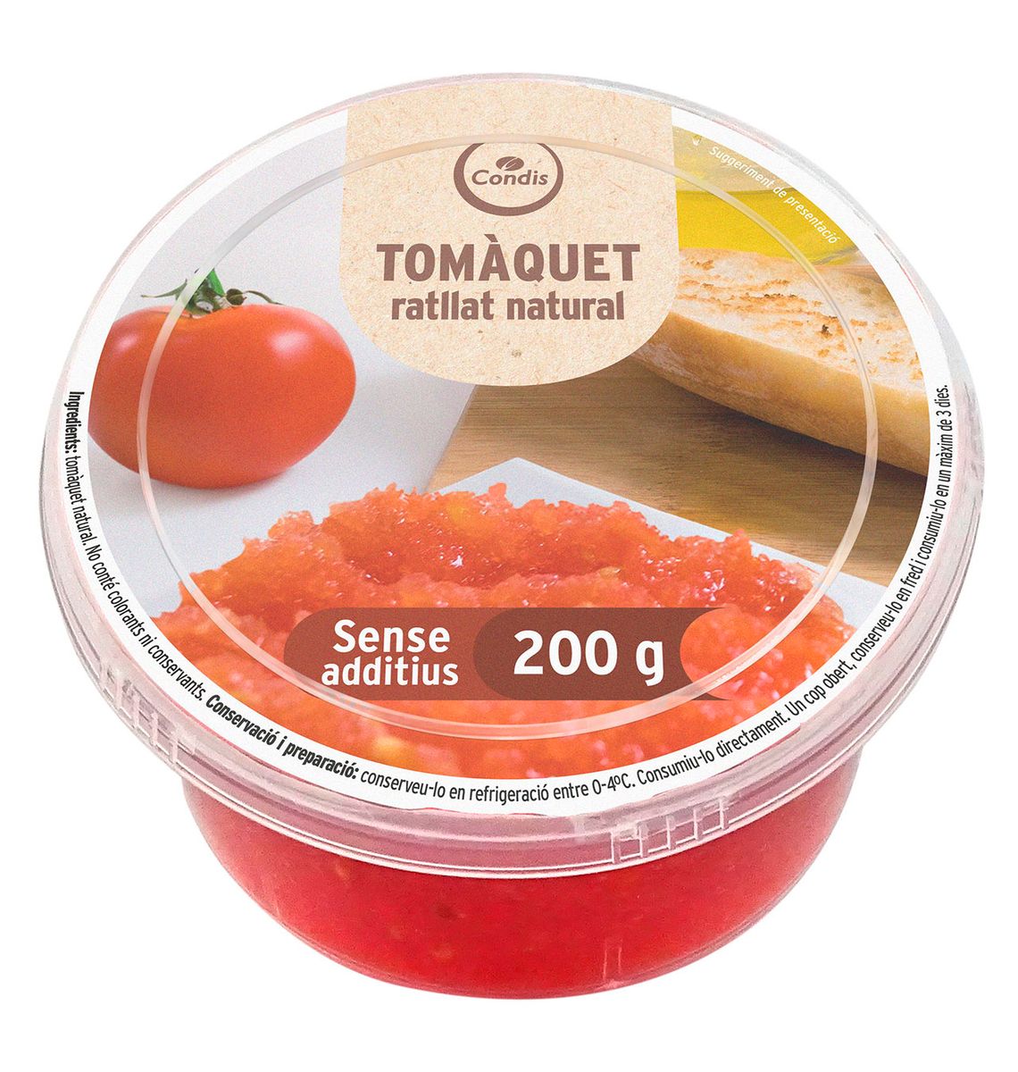 TOMAQ CONDIS NAT RATLLAT 200g