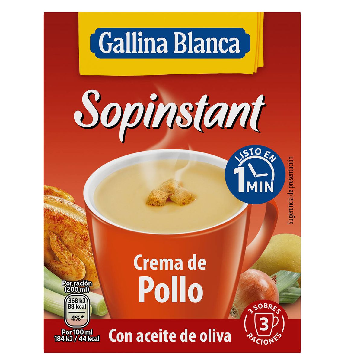 CREM SOPINSTANT POLLAST x3 21g