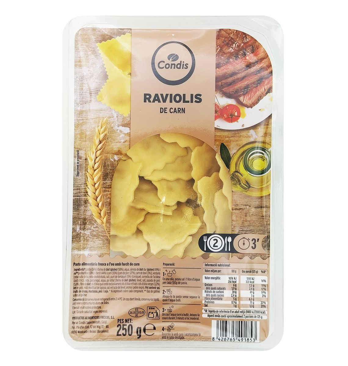 PASTA FARCIDA CONDIS CARN 250g
