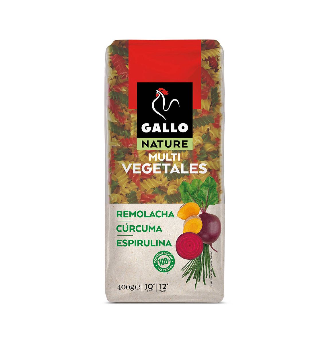 HELICES GALLO NATURE VEGET 400g
