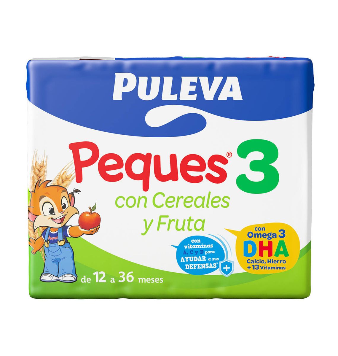 PULEVA PEQUES 3 CEREAL/FRUIT x3