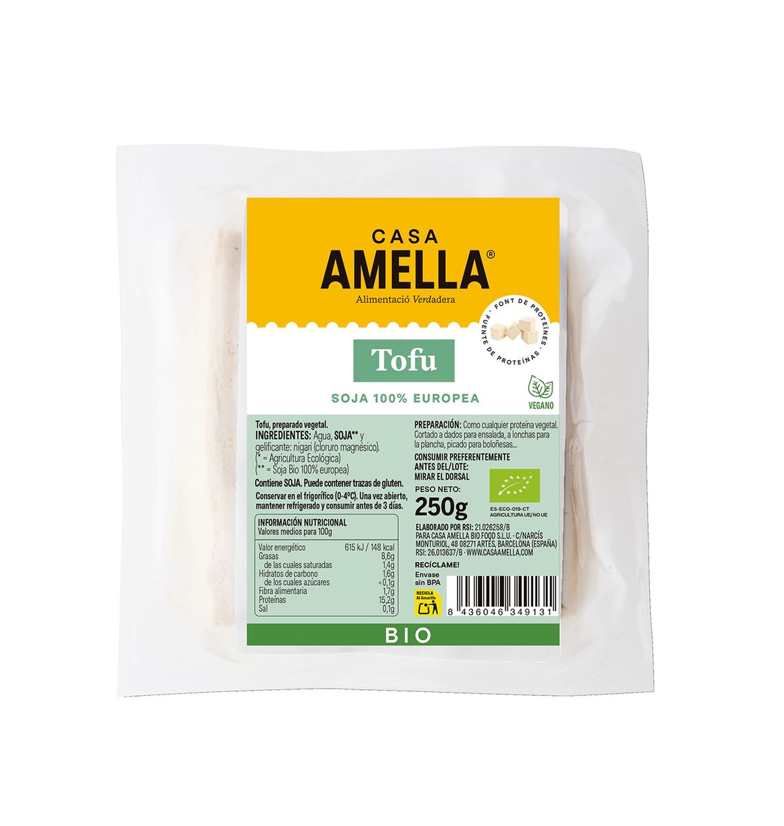 TOFU BIO CASA AMELLA FRESC 250g