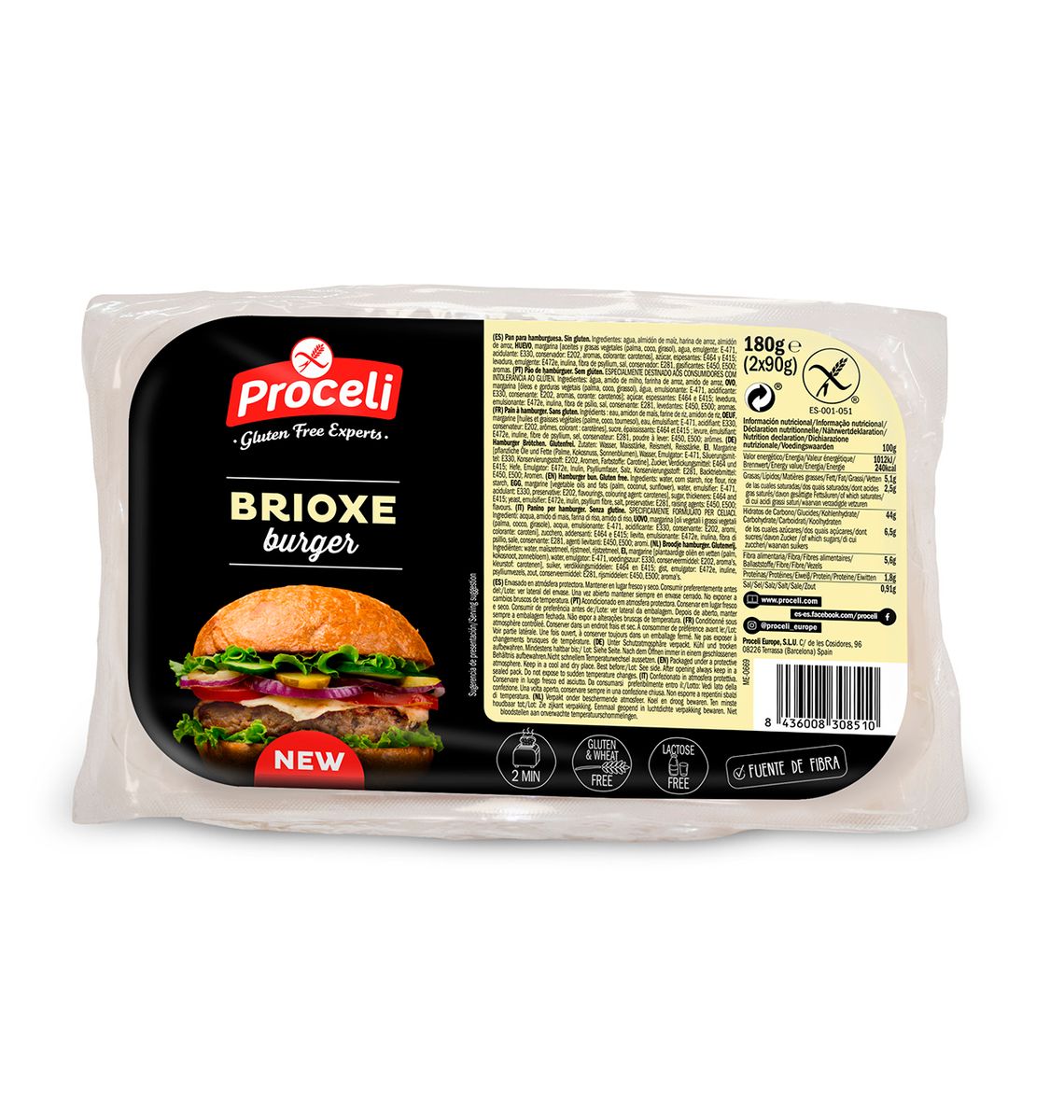 BURGER PROCELI BRIOXE 2X90g