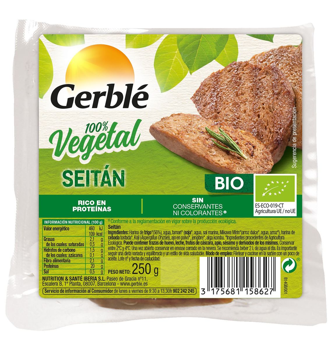 SEITAN BIO GERBLE 250G 100%VEG