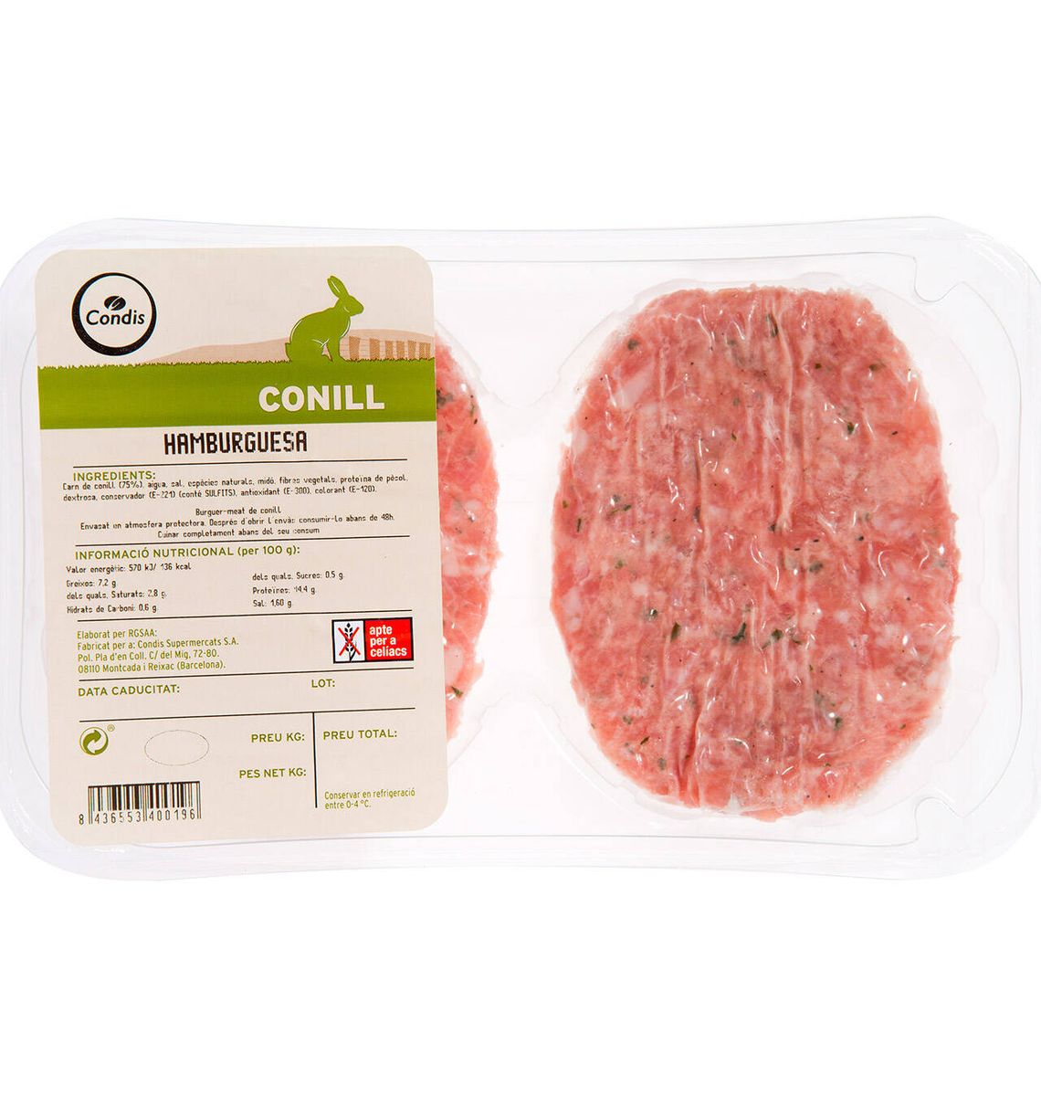 BURGUER CONILL 180g