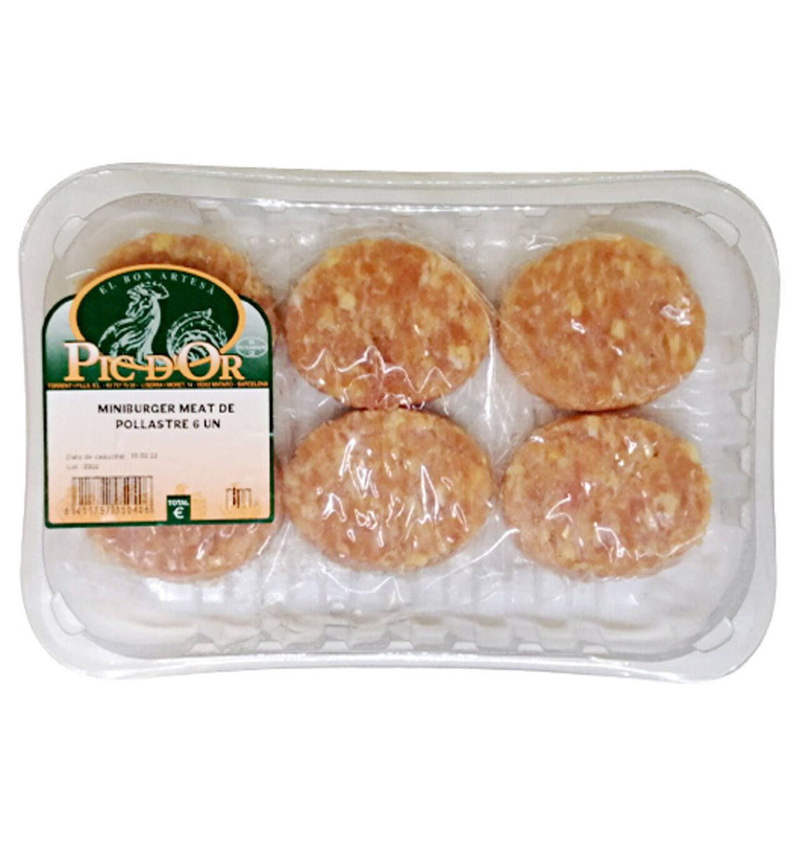MINIBURGER POLLO PIC OR 6x40g