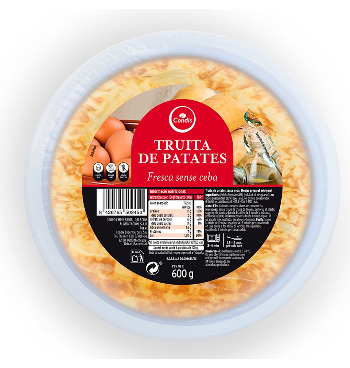 TRUITA CONDIS S/CEBA FRES 600g