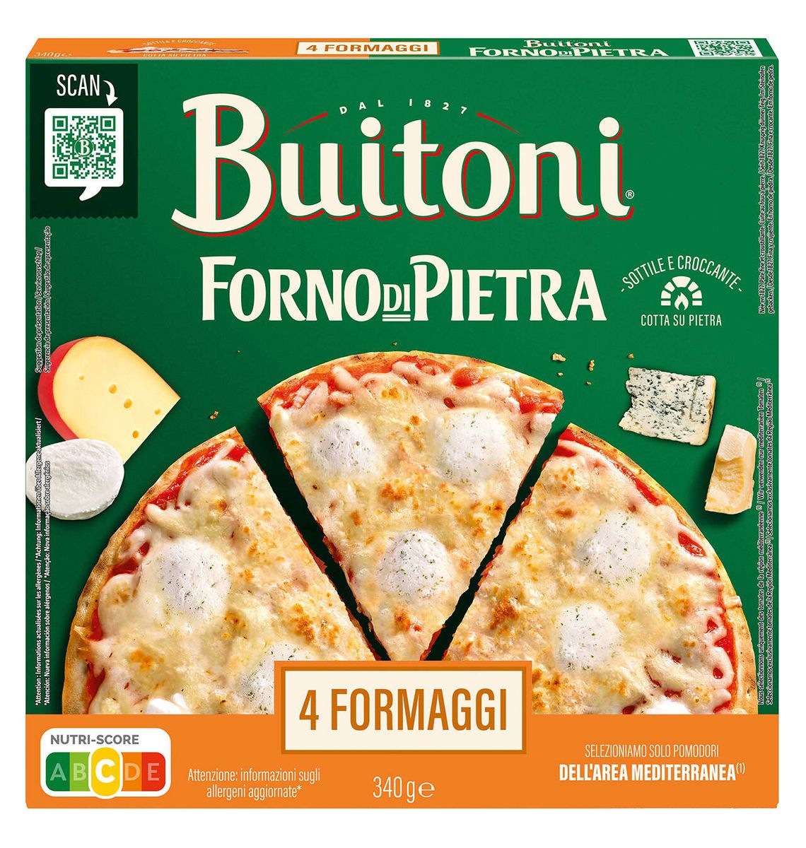 PIZZA F PIETRA 4 FORMAGGI 340g