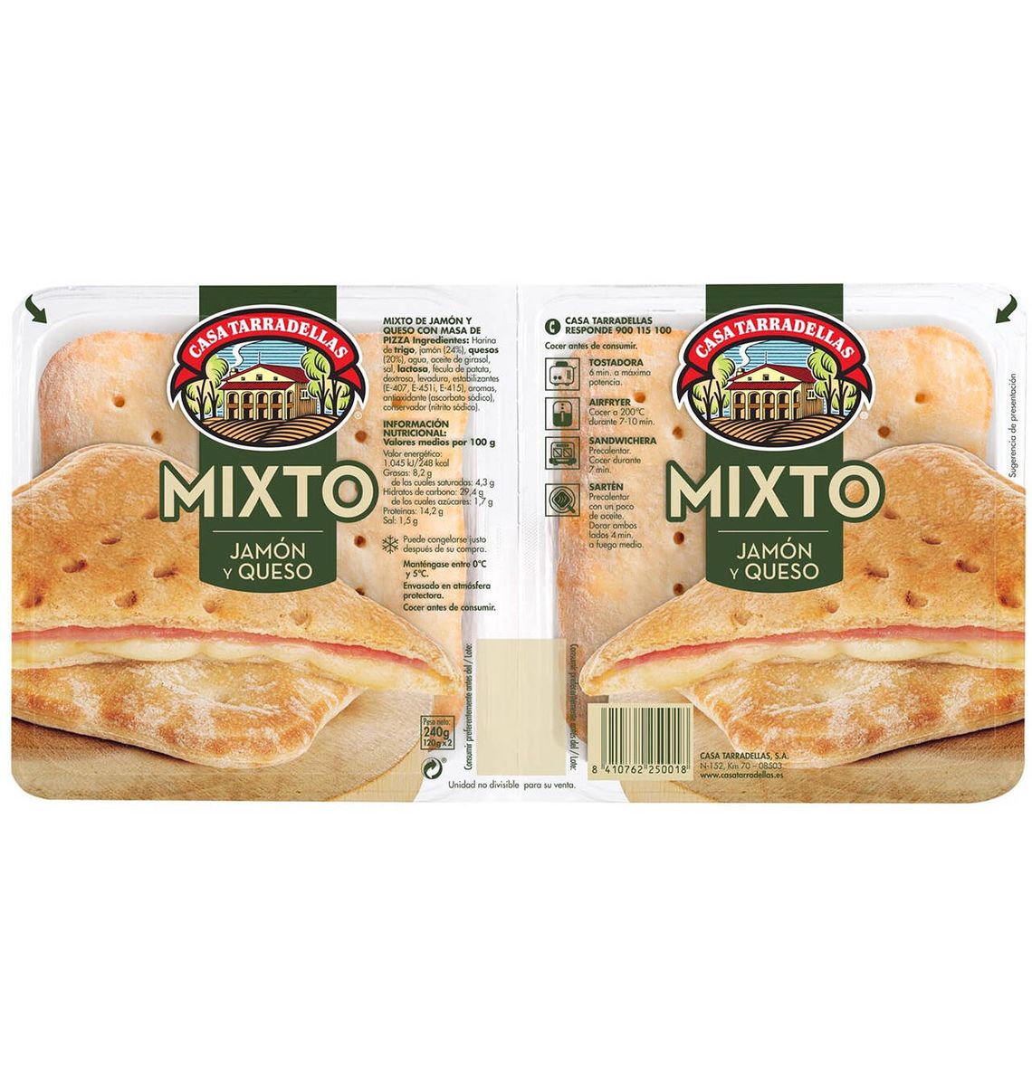 SANDVICH MIXT TARRADELL x2 135g