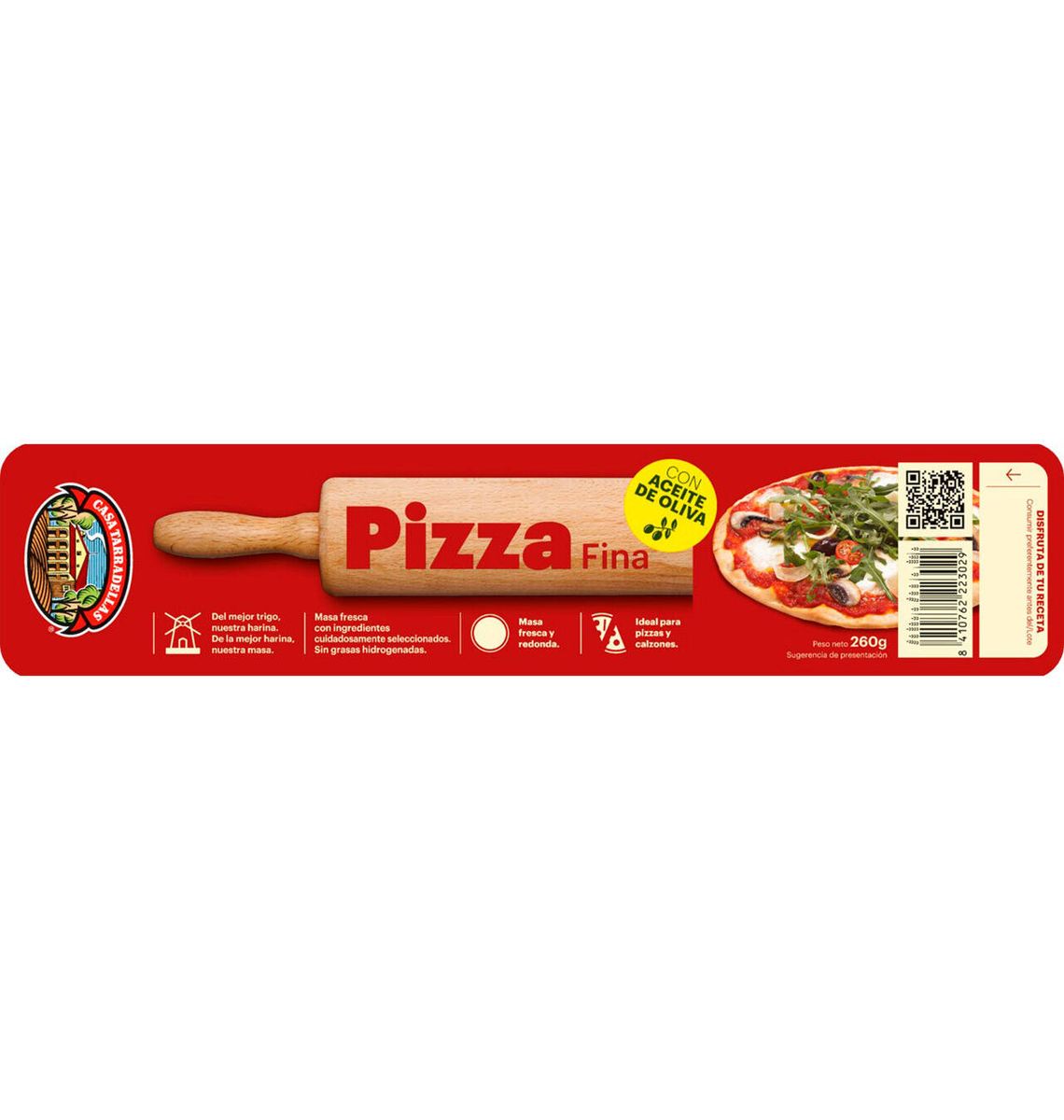 BASE PIZZA TARRADELLAS 260g