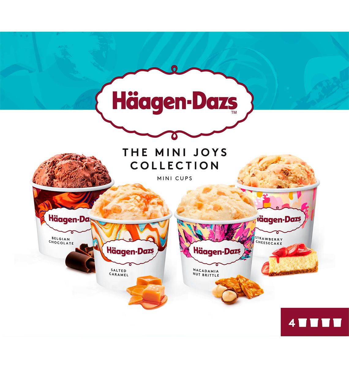 GEL H-DAZS MINI SABORS 4x 95g