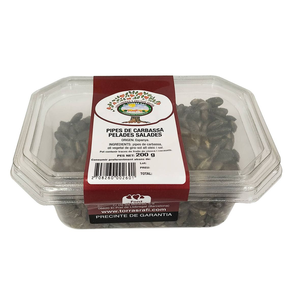 PIPES PELADES CARBASSA 200g