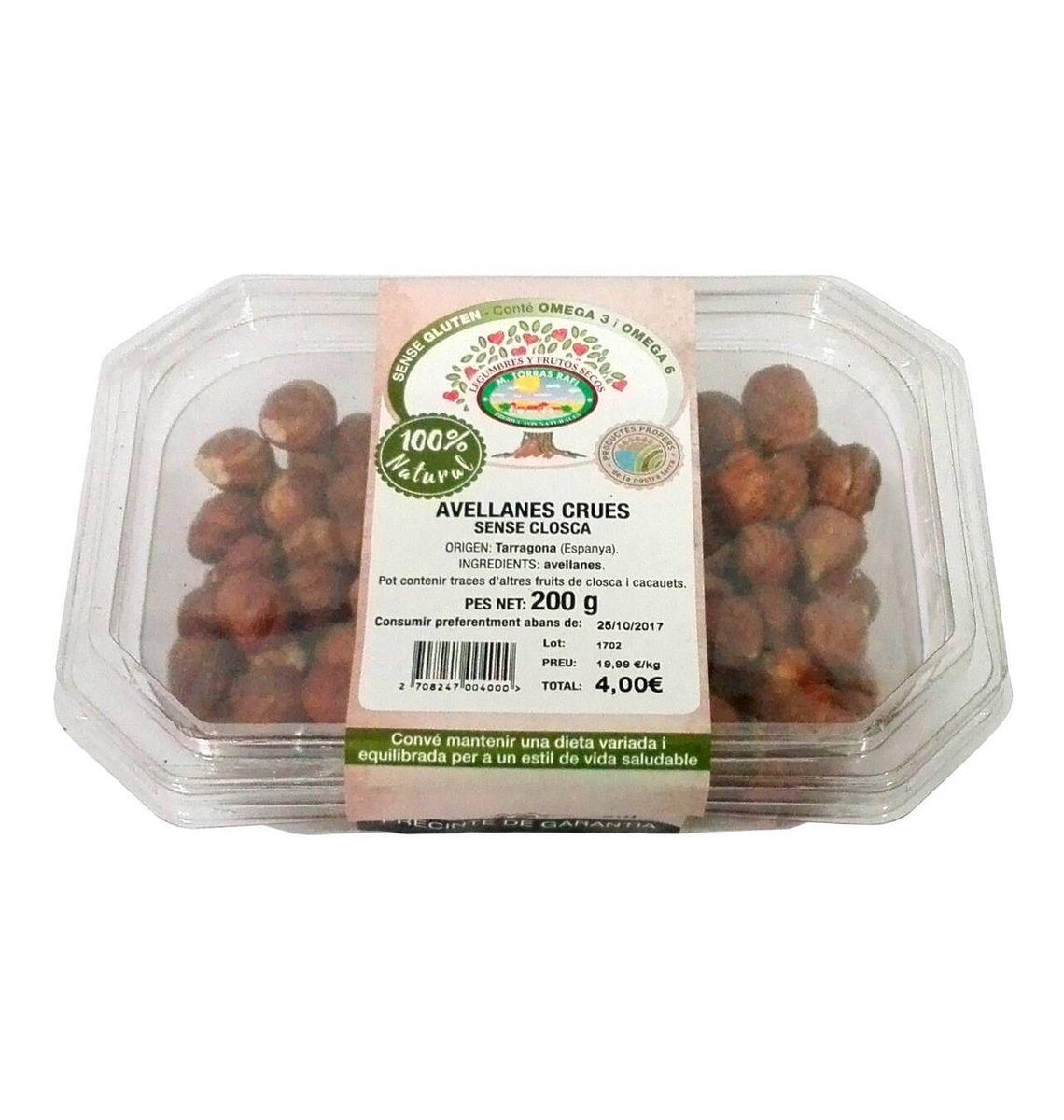 AVELLANA CRUA 200G