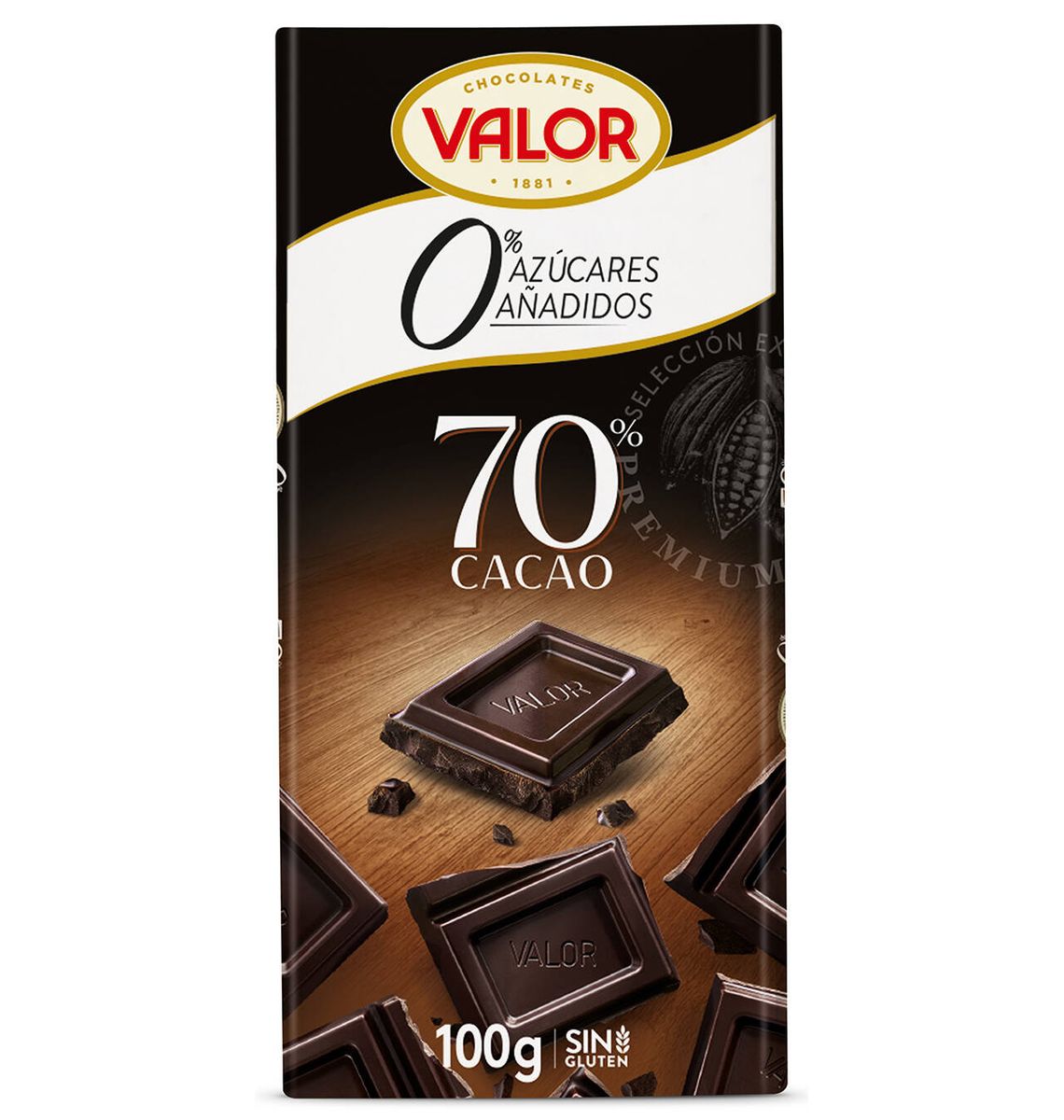 XOCO VALOR 70% S/SUCRE 125g