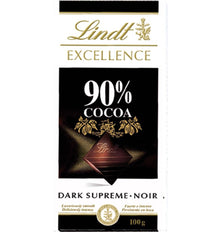 XOC LINDT EXCLL NEGRE 90% 100g