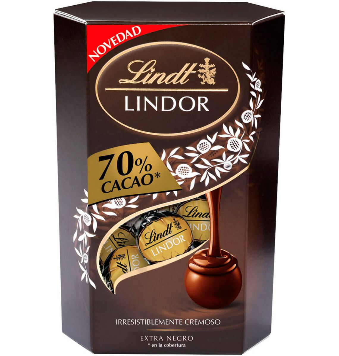 BOMBONS LINDOR CORNET NEG 70%