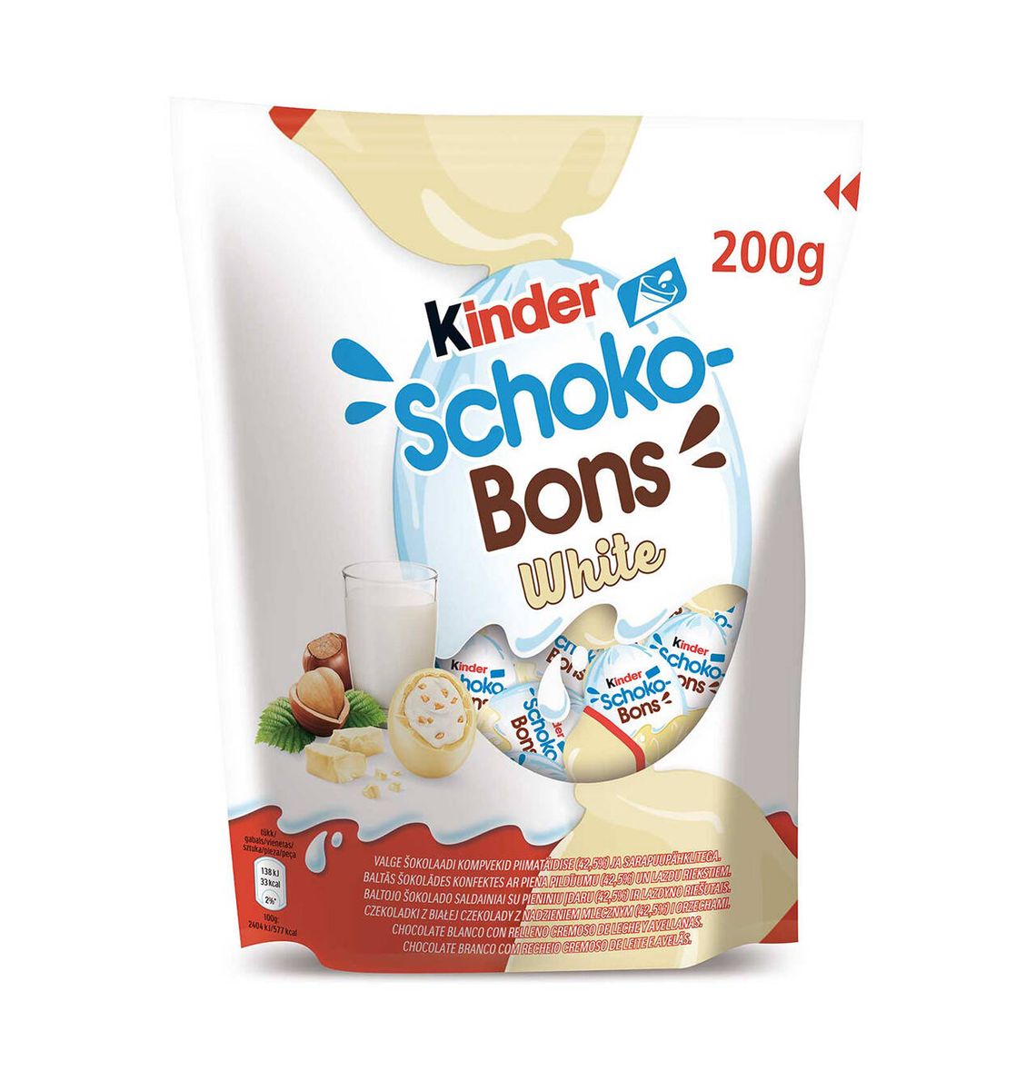 KINDER SCHOK BONS WHITE 200g