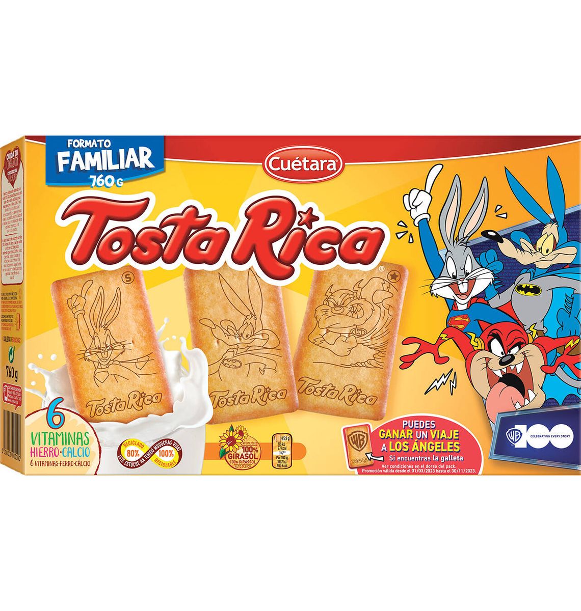 GALETA TOSTA RICA ORIG 760g