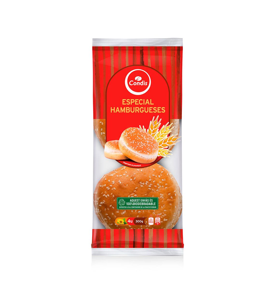 PA CONDIS BURGUER x4 300g
