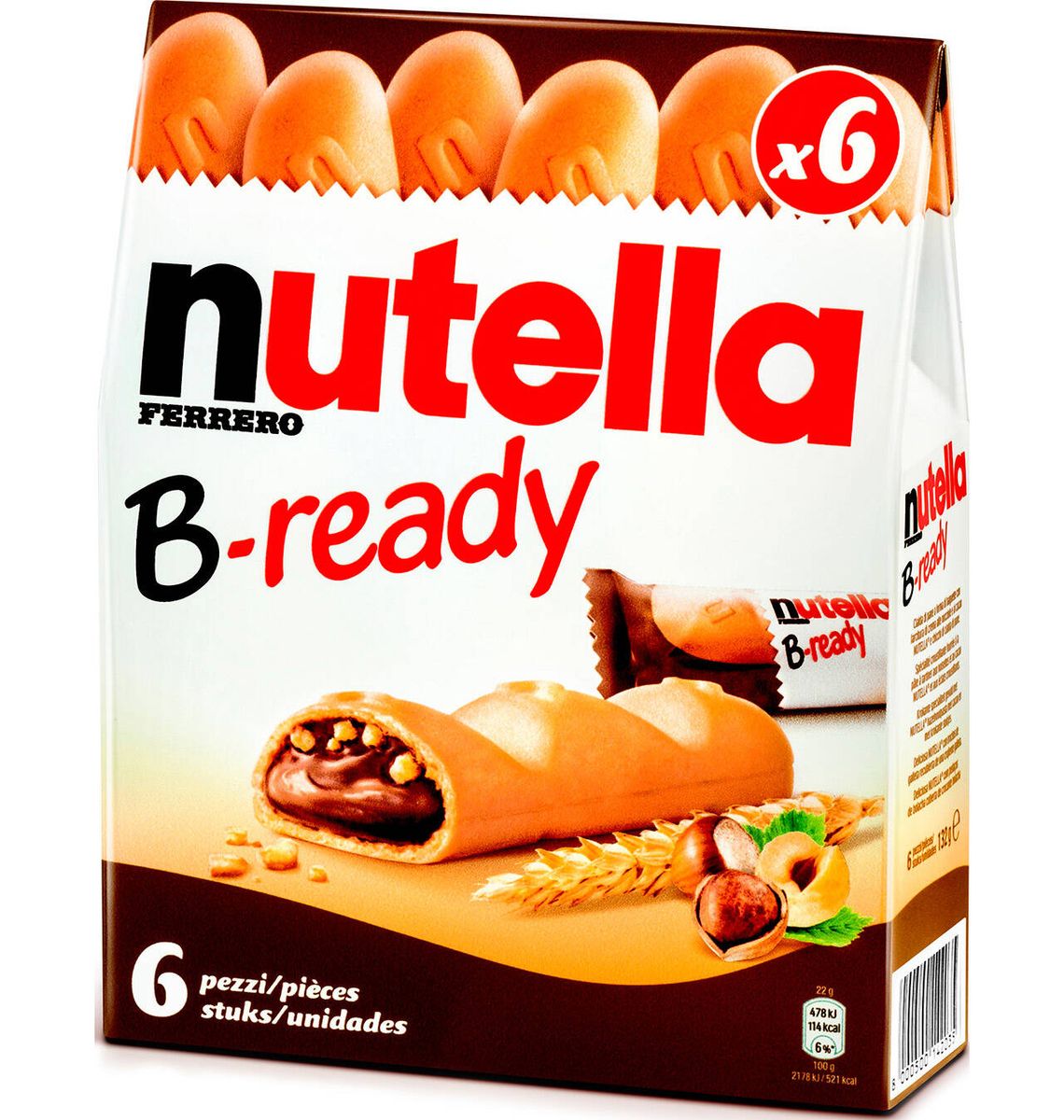 GALETA NUTELLA READY x6