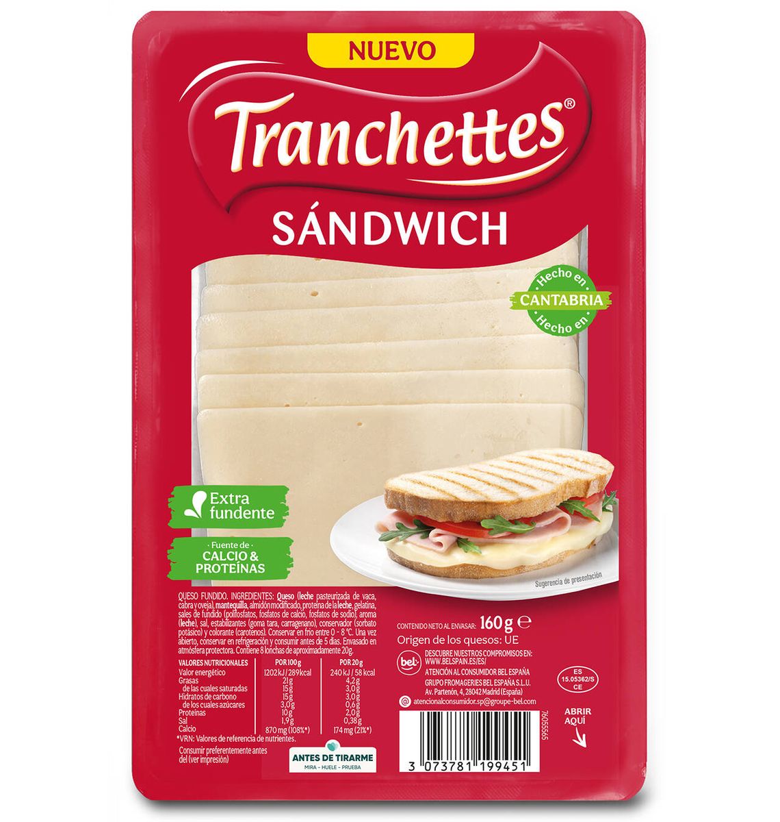 FORM. TRANCHETTE SANDWICH 160g