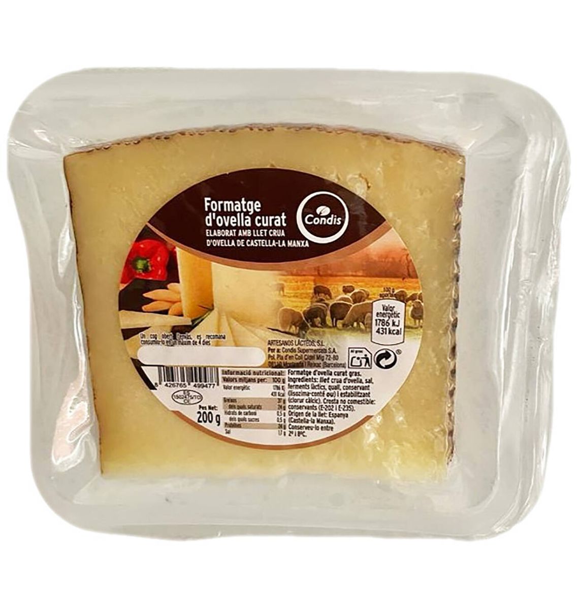 FORM TASCO CONDIS LLET CRUA 200g