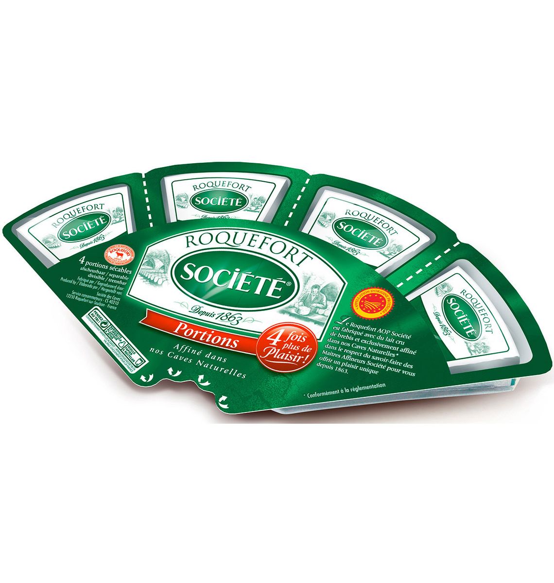 FORMATGE ROQUEF SOCIETE 4x25g