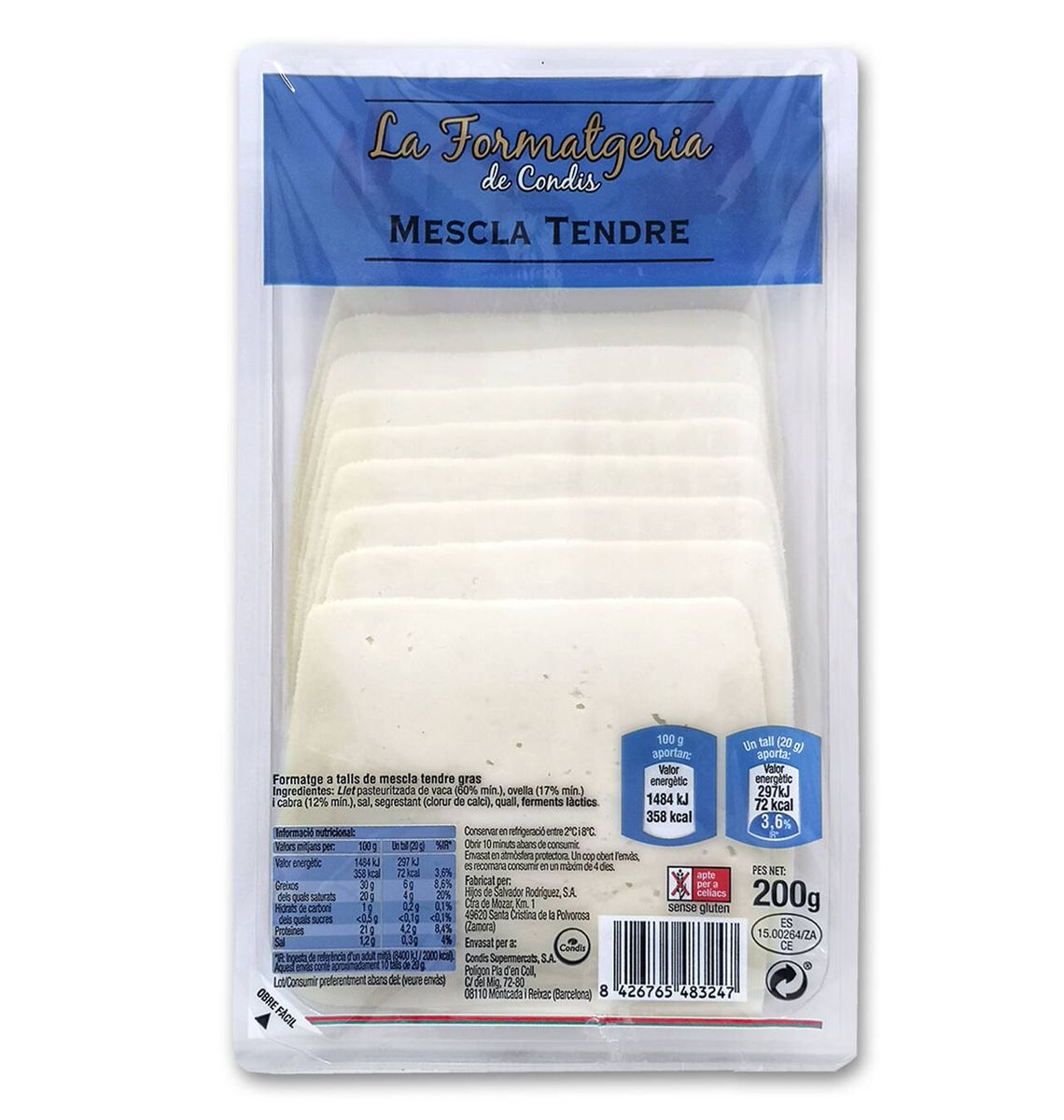 FORMATGE CONDIS TENDRE LL 200g