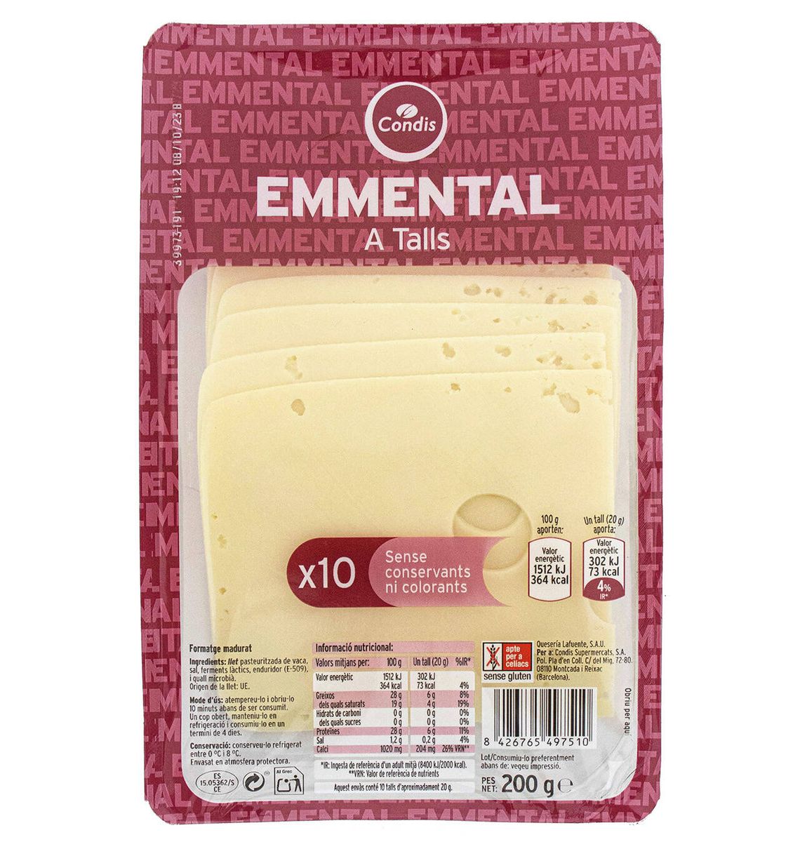 FORMATGE CONDIS EMMENTAL 200g