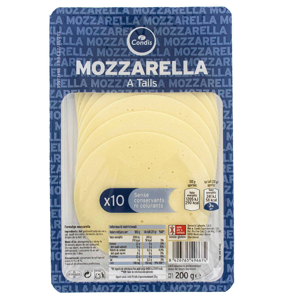 FORM MOZZARELLA CONDIS LL200g