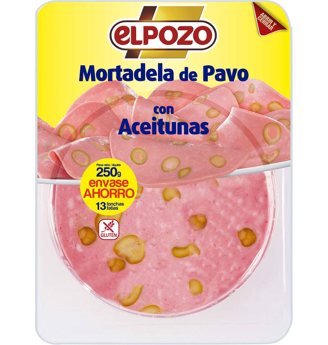 MORTADEL POZO DINDI OLIV 225g