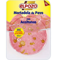 MORTADEL POZO DINDI OLIV 225g