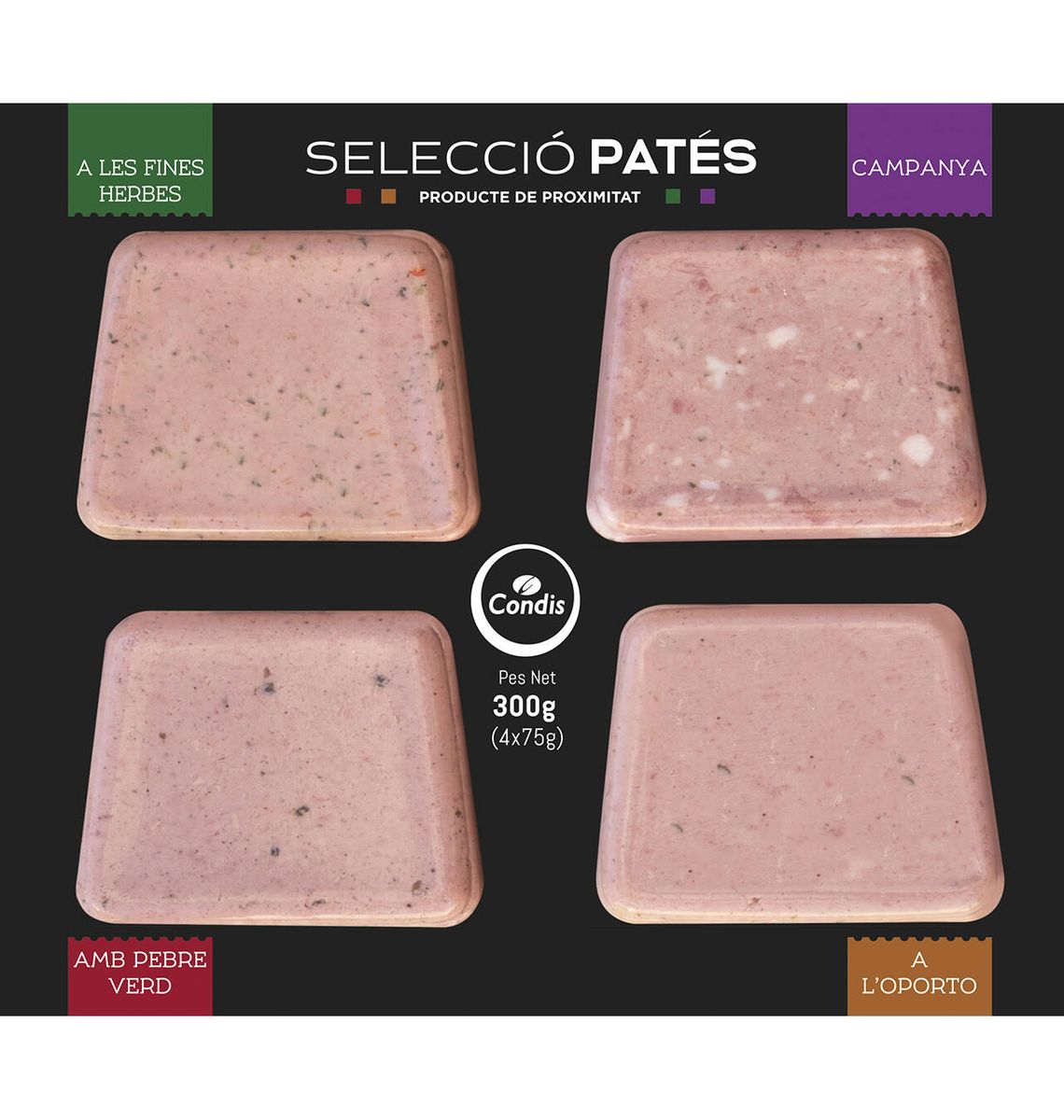 PATE CONDIS ASSORTIS 4x75g