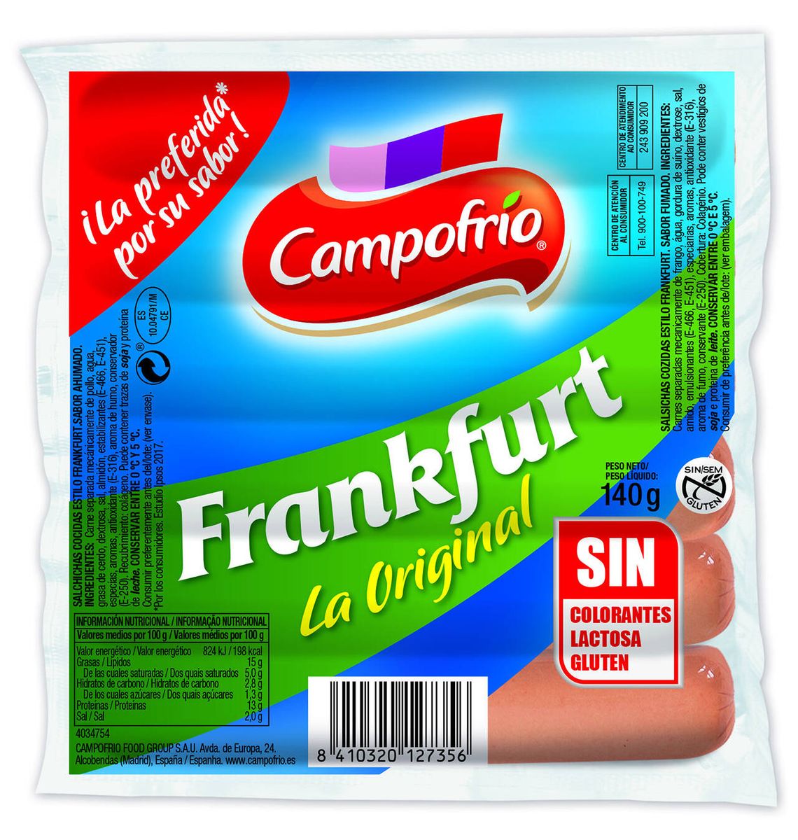 SALSITXA FRANK CAMPOFR x6 140g