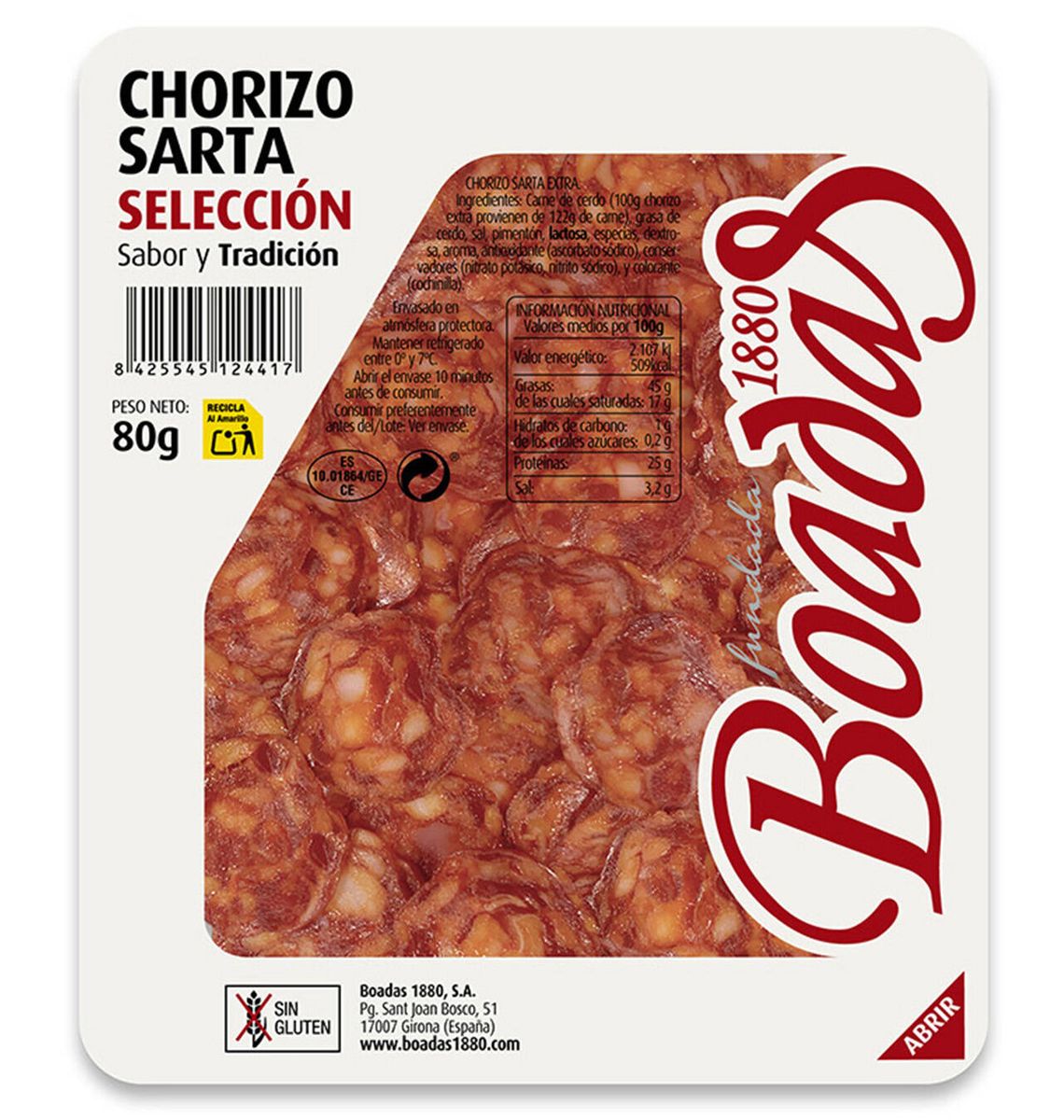 XORIÇO BOADAS SARTA BODEG 80g