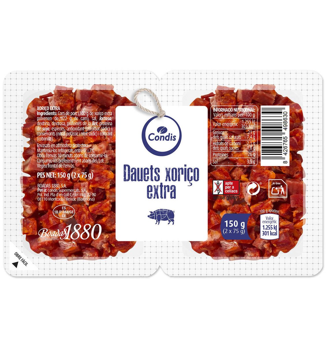 TAQUET CONDIS XORIÇO BPK 150g