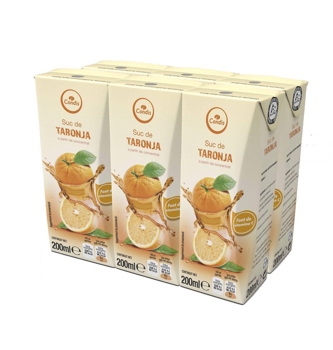 SUC CONDIS TARONJA 6x20cl