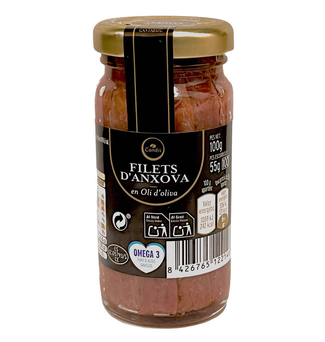 ANXOVES CONDIS POT VIDRE 60 GR