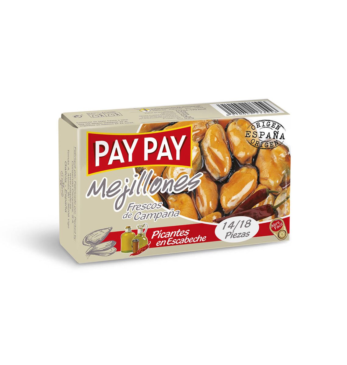 MUSCLOS PAYPAY PICANTS 14/18 70G