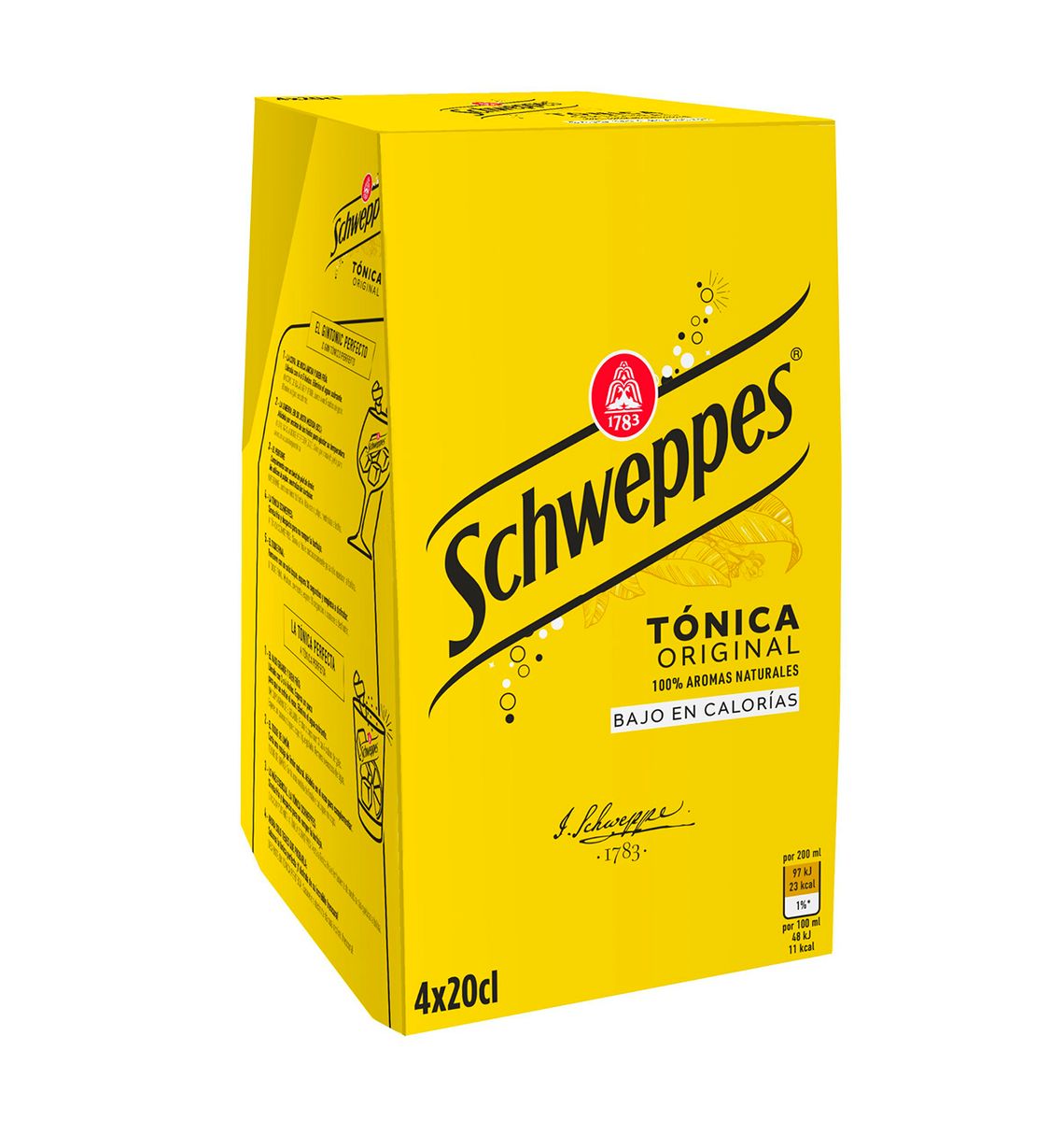 TONICA SCHWEPPES VIDRE 4x 20cl
